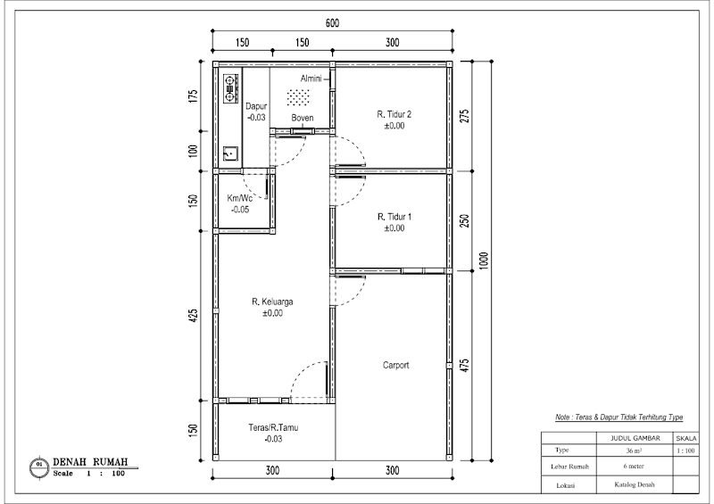 Denah Rumah Type 36