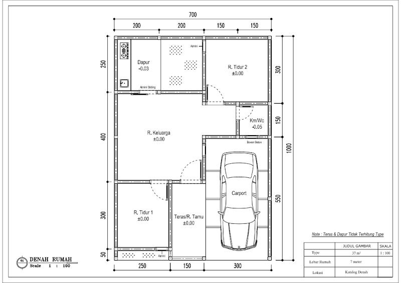 Denah Rumah Type 37