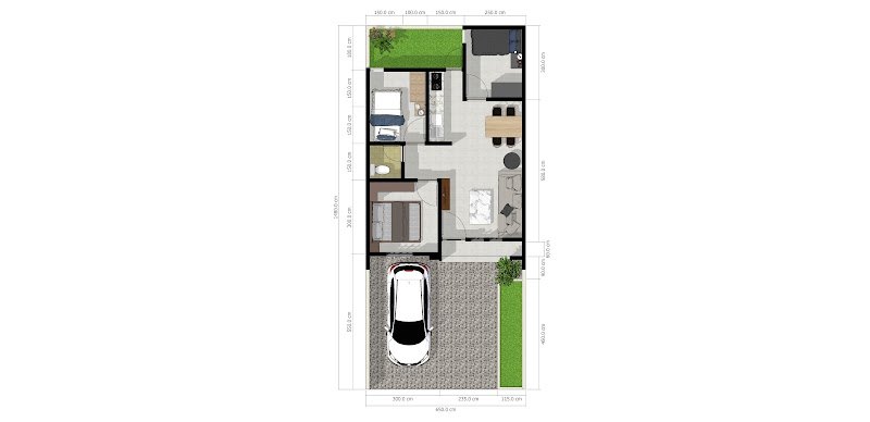 Denah Rumah Type 58