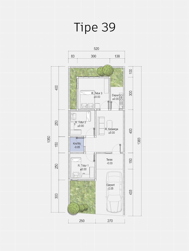 Denah Rumah Type 39