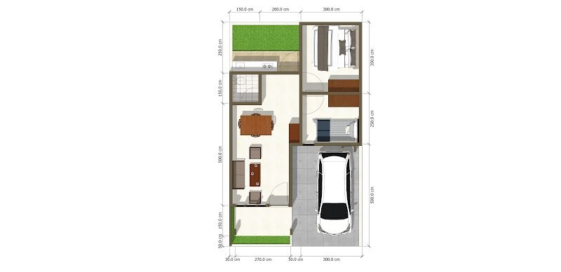 Denah Rumah Type 39,5