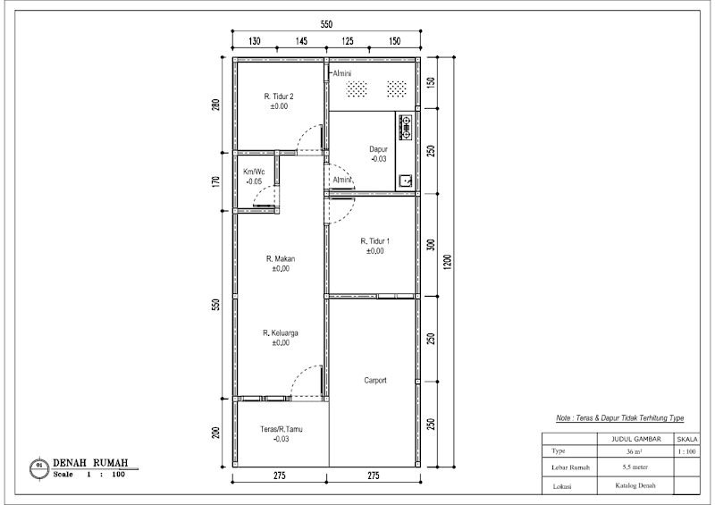 Denah Rumah Type 36