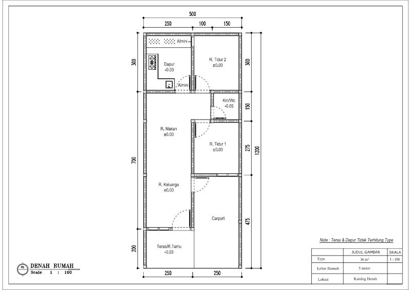 Denah Rumah Type 36