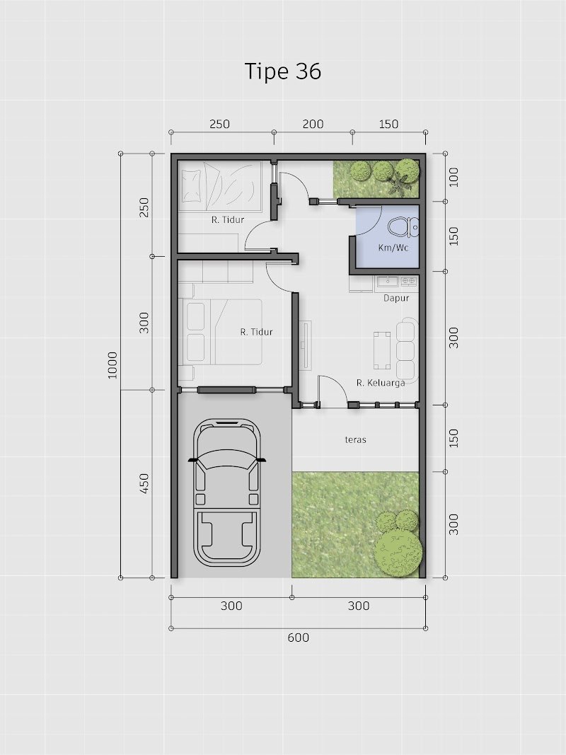 Denah Rumah Type 36
