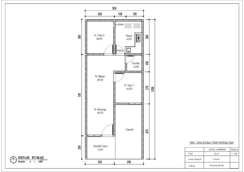 Denah Rumah Type 36