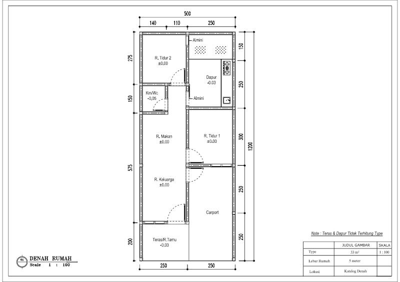 Denah Rumah Type 33